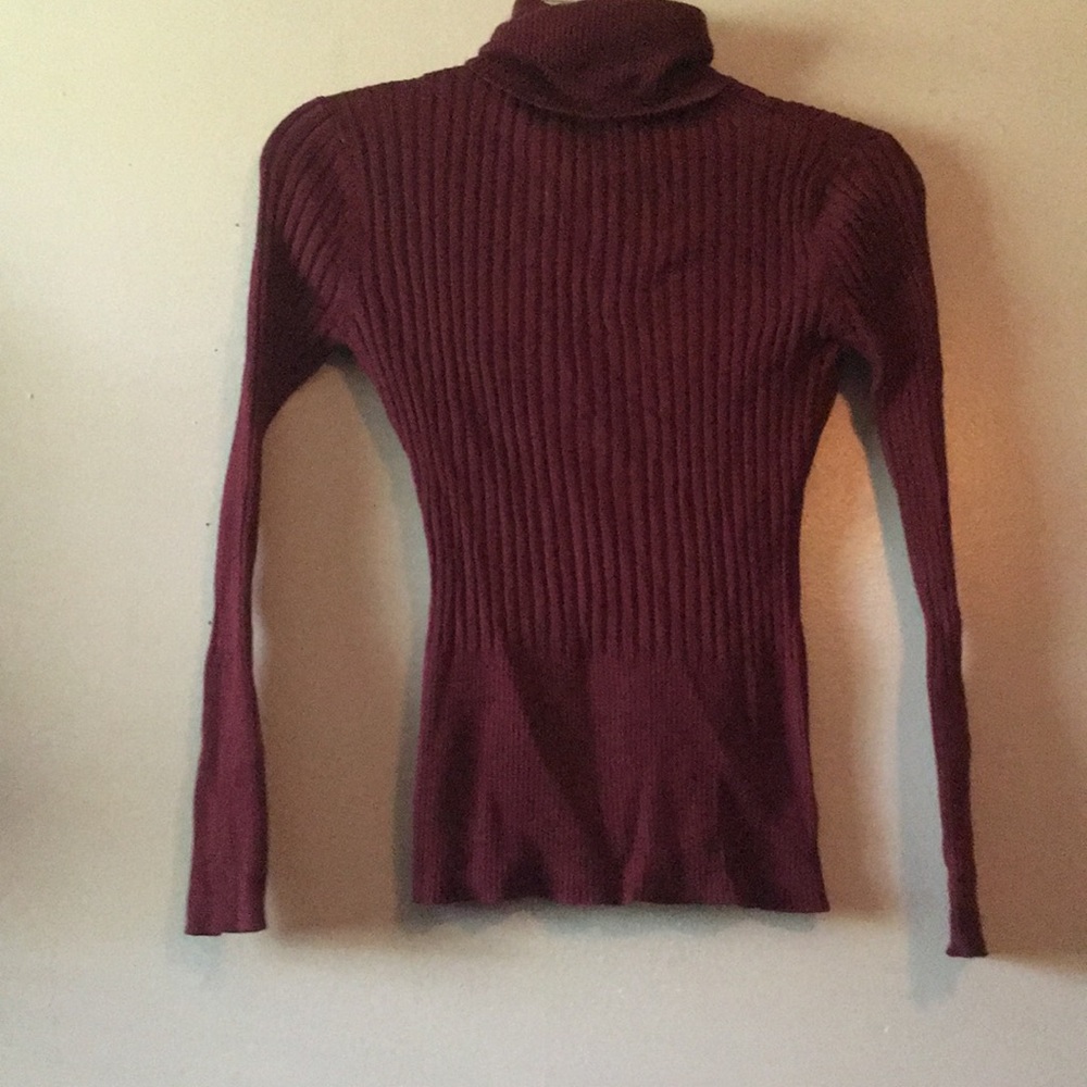 COPY - Bettie Paige Form Fitting Ribbed Turtle Neck Top